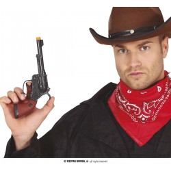 Czarny pistolet kowbojski kowboja broń rewolwer