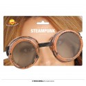 Okulary okrągłe gogle steampunk złote postarzane - 2