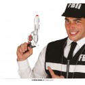 Pistolet FBI srebrny atrapa dodatek do kostiumu - 1