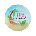 Balon foliowy Hura Hura Emerytura! z palmą zabawny - 1