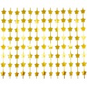 Kurtyna gwiazdki metaliczna złota dekoracyjna - 1