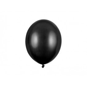 Balony lateksowe metaliczne czarne gładkie okrągłe - 1