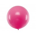 Różowy balon okrągły lateksowy metrowy fuksja 1m - 1