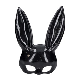 Maska czarna króliczek playboya z długimi uszami