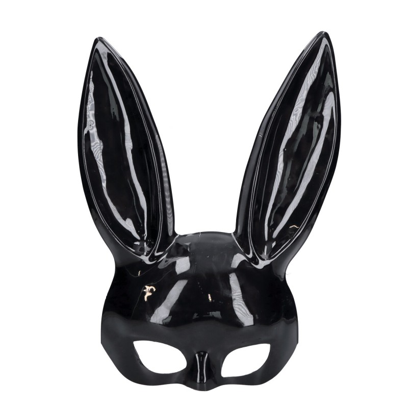 Maska czarna króliczek playboya z długimi uszami