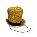 Złoty mini kapelusz kapelusik brokatowy imprezowy