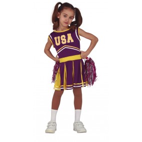 Strój dla dzieci Cheerleaderka USA (sukienka) - 1