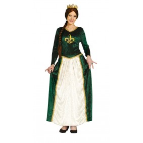 Strój dla dorosłych Królowa Średniowiecza sukienka - 1