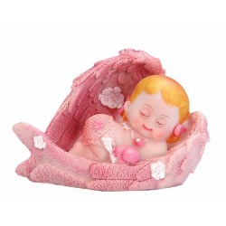 Figurka dziewczynka Aniołek różowy 6,5cm - 1