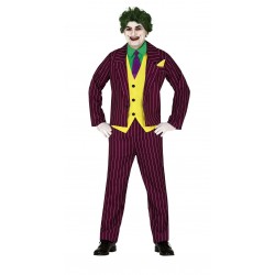 Strój dla dorosłych Szalony klaun Joker garnitur - 1