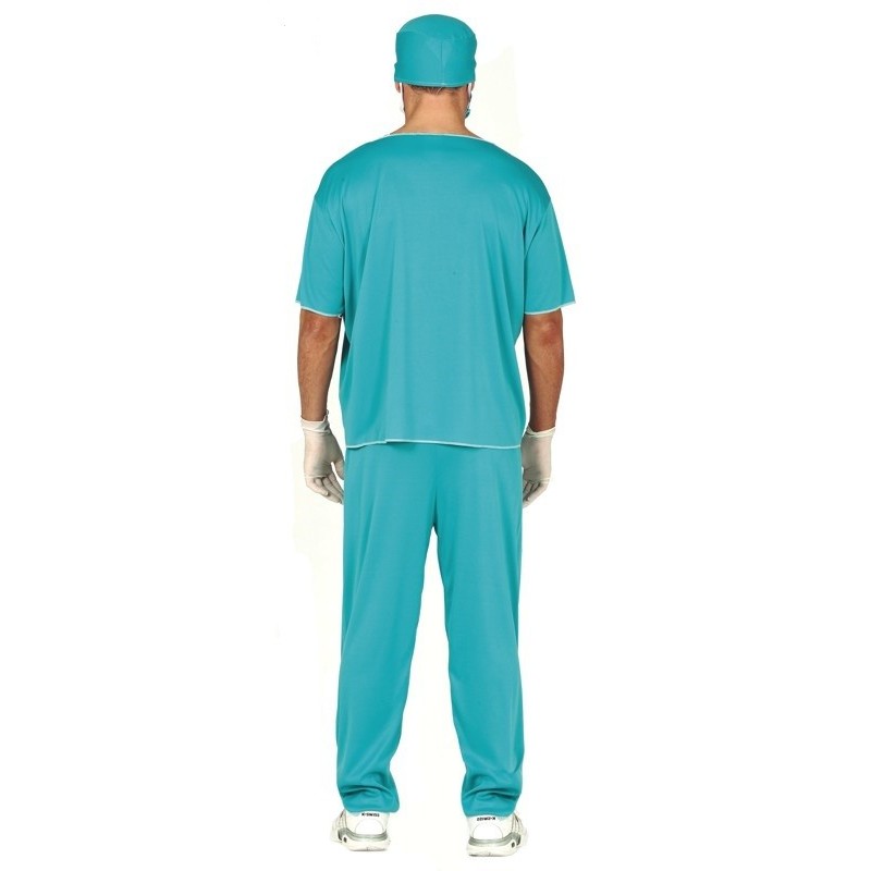 Strój dla dorosłych Chirurg koszula spodnie maska - 2