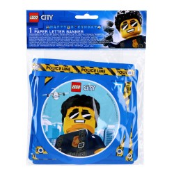 Baner urodzinowy wiszący Lego City Happy Birthday