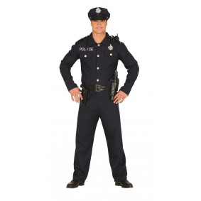 Strój dla dorosłych Pan Policjant (koszula, pasek) - 1