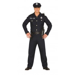 Strój dla dorosłych Pan Policjant (koszula, pasek)