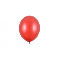 Balony lateksowe metalik czerwony 12cm 100szt