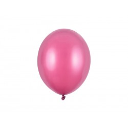 Balony lateksowe metalik fuksja różowy 27cm 100szt