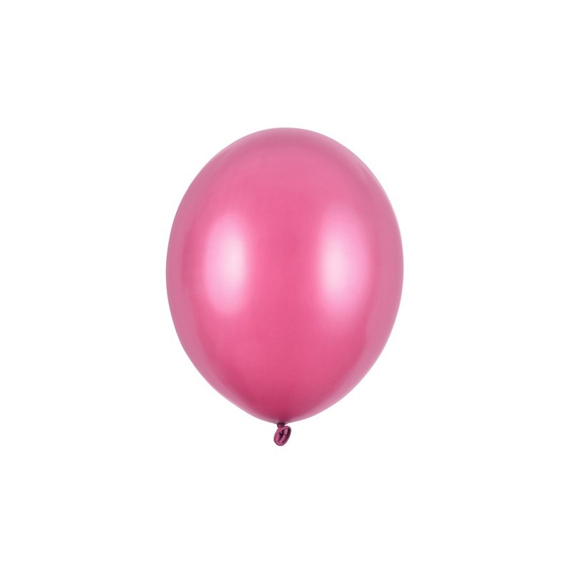 Balony lateksowe metalik fuksja różowy 27cm 100szt - 1