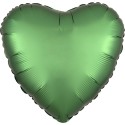 Balon foliowy 17 satynowy serce zielone - 1