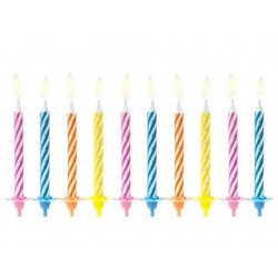 Świeczki na tort ciasto kolorowe urodzinowe małe