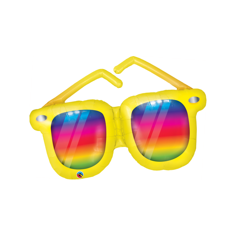 Balon foliowy hel okulary przeciwsłoneczne tęczowe - 1