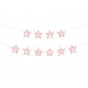 Dekoracja wisząca na Baby shower różowa gwiazdki - 1