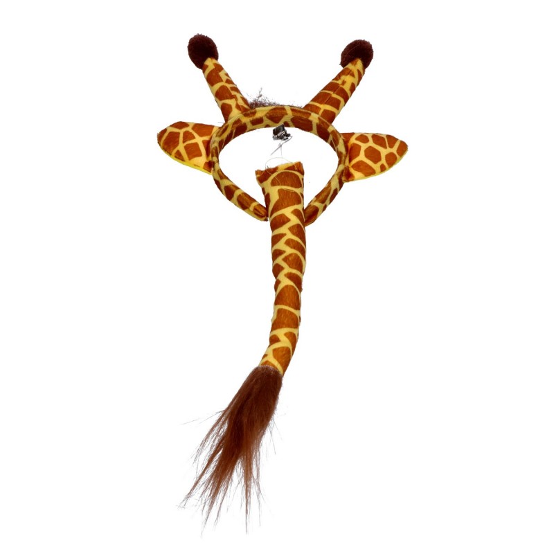 Zestaw dodatków żyrafa (opaska do włosów, ogon)