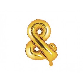 Balon foliowy litera symbol znak & złoty napis - 1