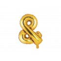 Balon foliowy litera symbol znak & złoty napis - 1