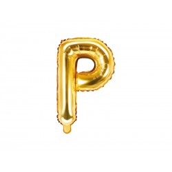Balon foliowy litera P złota do napisów balonowych