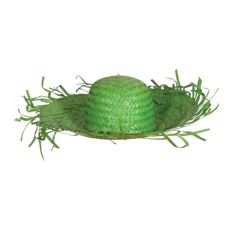 Kapelusz słomiany zielony słomkowy plażowy lekki - 1