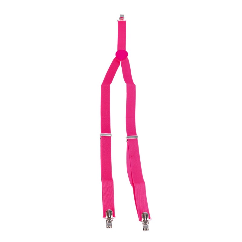 Szelki do spodni neonowe różowe elastyczne ozdobne