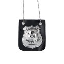 Odznaka policyjna blacha policjanta na łańcuchu