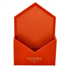 Flowerbox koperta welur pomarańcz 6,5x29,5cm