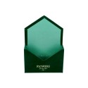 Flowerbox pudełko zielone koperta welur 29,5cm