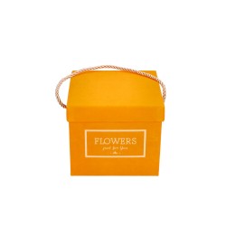 Flowerbox kwadrat żółty 15x13cm