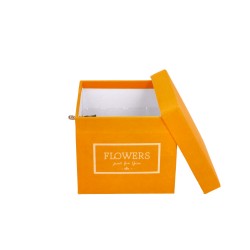 Flowerbox kwadrat żółty 15x13cm