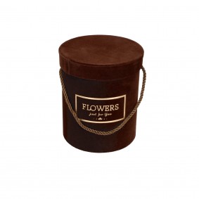 Flowerbox okrągły brązowy 15,5x18cm
