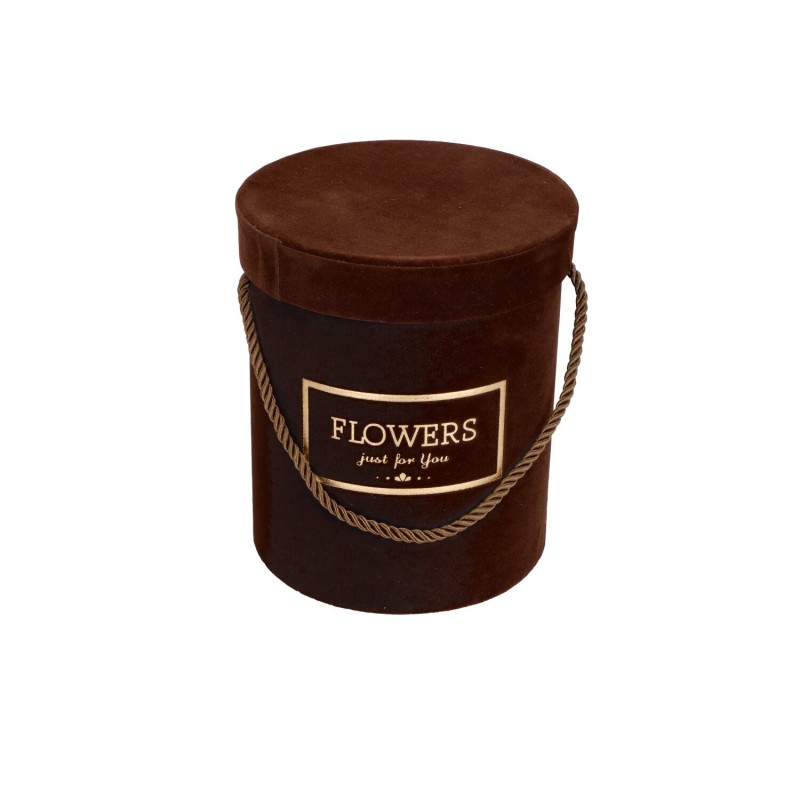 Flowerbox okrągły brązowy 15,5x18cm