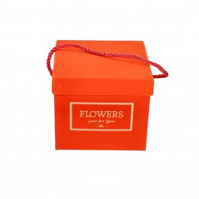 Flowerbox kwadrat pomarańcz 15x13cm