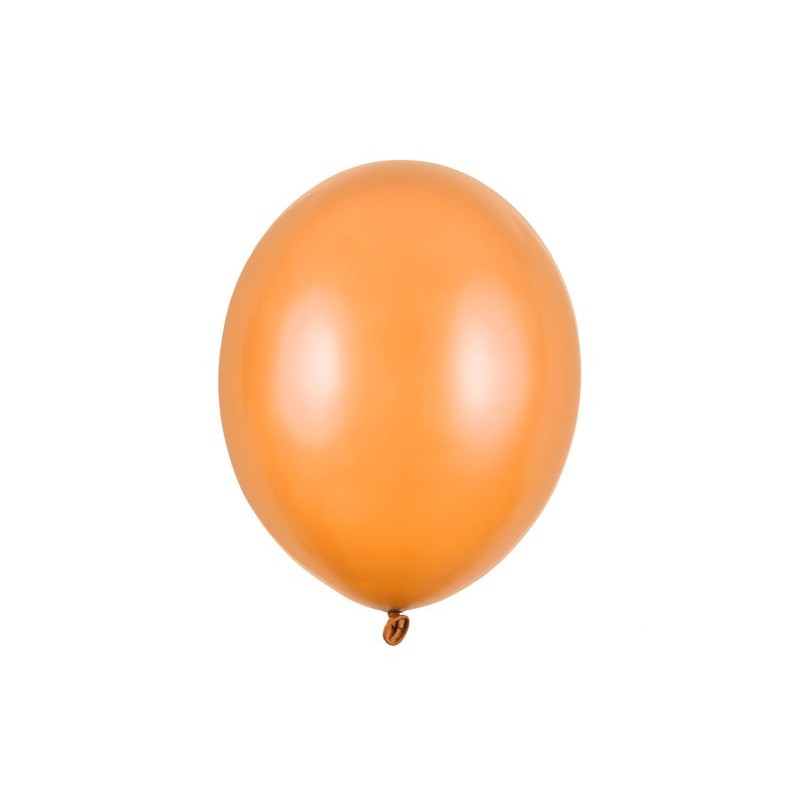 Balony lateksowe metalik pomarańczowy 27cm 100szt - 1