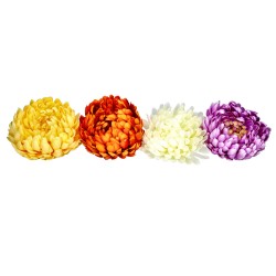 Chryzantema sztuczna główka kolorowa kwiat do DIY