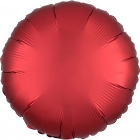 Balon foliowy 17 satynowy okrągły czerwony - 1