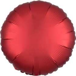 Balon foliowy 17 satynowy okrągły czerwony