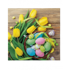 Serwetka Easter Basket and Tulips 33x33cm 20szt - 1