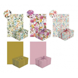 Papier do pakowania prezentów kwiatowe wzory