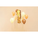 Balon foliowy cyfra 1 Żyrafa urodzinowa na hel - 2
