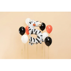 Balon foliowy cyfra 5 Zebra urodzinowa na hel - 2