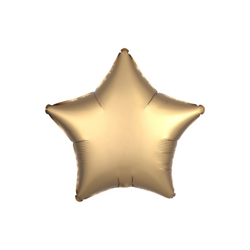 Balon foliowy satynowa gwiazda gwiazdka złota 48 cm - 1