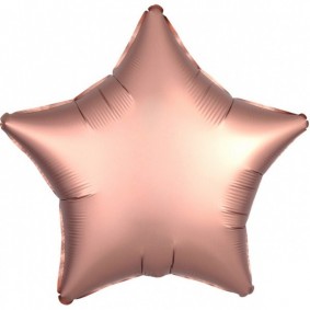 Balon foliowy 19 satynowy gwiazda różowe złoto - 1