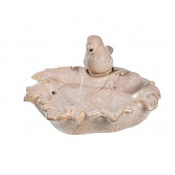 Fontanna ceramiczna z ptaszkiem piaskowa ogrodowa